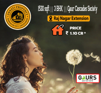 3 BHK Flat || Gaur Cascade Society || Rajnagar Ext || Price: ₹ 1.10 Cr || ☎️7500850023