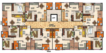 2BHK flat prime location Front side of colony with 2 balconies