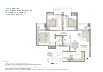 3BHK Eldeco Live by the Greens
