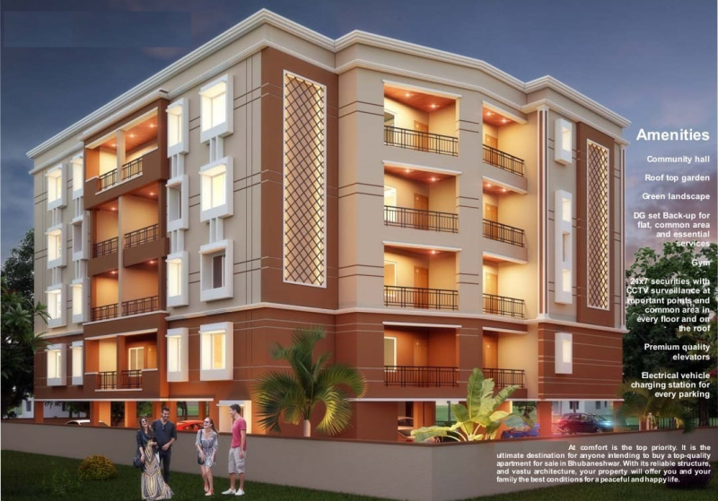 3 BHK Flats & Apartments For Sale In Nayapali, Bhubaneswar (1199 Sq.ft.)