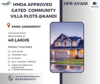 Luxury Redefined HPR Avani's HMDA Approved Project In Kandi Sangareddy