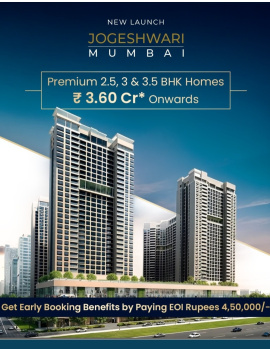 Luxury 2.5Bhk Flats For Sale In LODHA Jogeshwari west