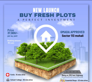 138.08 Sq. Yards Residential Plot for Sale in Sector 113, Mohali