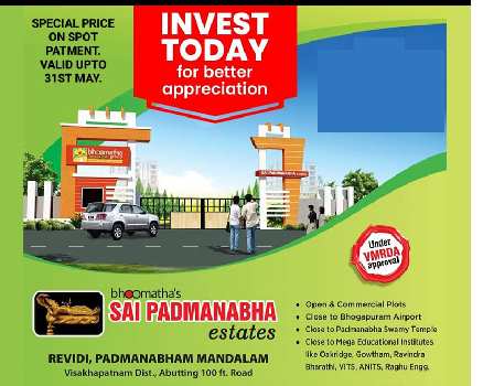 200 Sq. Yards Residential Plot for Sale in Padmanabham, Visakhapatnam