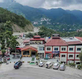 Falcon Crest in Kandaghat, near Shimla, offers accommodation for approximately 700 guests for gatherings, with information on room types varying by bo