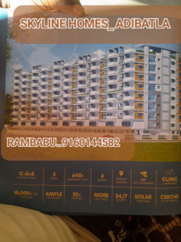 2 BHK Flats & Apartments for Sale in Adibatla, Hyderabad (1015 Sq.ft.)