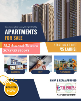 3 BHK Flats & Apartments for Sale in Aminpur, Hyderabad (1785 Sq.ft.)