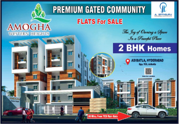 2 BHK Flats & Apartments for Sale in Adibatla, Hyderabad (1215 Sq.ft.)