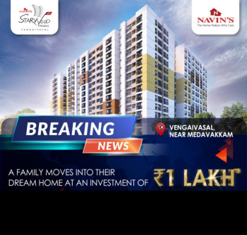 2 BHK Flats & Apartments for Sale in Medavakkam, Chennai (877 Sq.ft.)