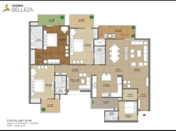 3 BHK Flats & Apartments for Sale in Airport Road, Zirakpur (2600 Sq.ft.)
