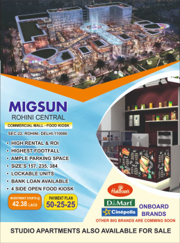 249 Sq.ft. Business Center for Sale in Sector 22, Rohini, Delhi