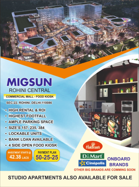 249 Sq.ft. Business Center For Sale In Sector 22, Rohini, Delhi