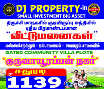 Residential Plot for Sale in Samayapuram, Tiruchirappalli (1200 Sq.ft.)