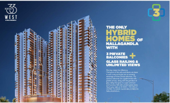 Flats & Apartments for Sale in Nallagandla, Hyderabad (2080 Sq.ft.)