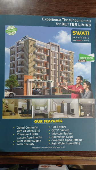 3 BHK Flats & Apartments For Sale In Rohta Road, Meerut (1075 Sq.ft.)