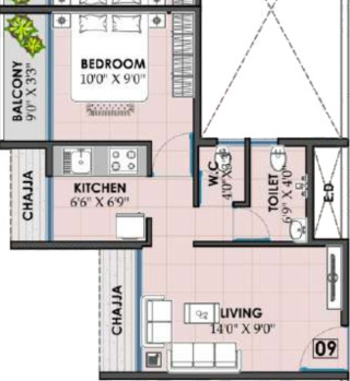 1 BHK Builder Floor For Sale In Pushpak Nagar, Navi Mumbai (665 Sq.ft.)