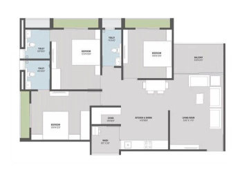 3 BHK Flats & Apartments for Sale in Sargaasan, Gandhinagar (1746 Sq.ft.)