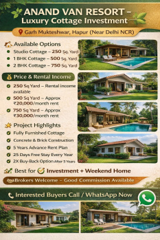 Residential Plot for Sale in Garhmukteshwar, Hapur (1000 Sq. Yards)