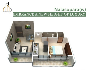 1 BHK Flats & Apartments for Sale in Nalasopara West, Mumbai (525 Sq.ft.)