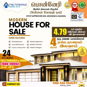 2000 Sq.ft. Residential Plot for Sale in Ponneri, Thiruvallur