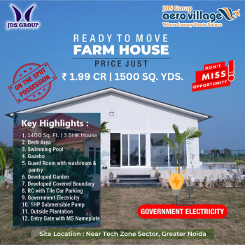 3 BHK Farm House for Sale in Techzone, Greater Noida (1500 Sq. Yards)