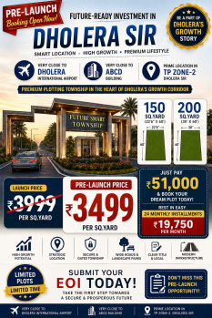 Residential Plot for Sale in Dholera, Ahmedabad (200 Sq. Yards)