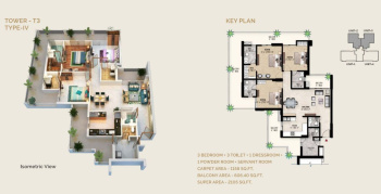 3 BHK Flats & Apartments for Sale in Sector 77, Gurgaon (2105 Sq.ft.)