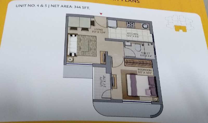 1 BHK Flats & Apartments for Sale in Veera Desai Industrial Estate, Mumbai (456 Sq.ft.)