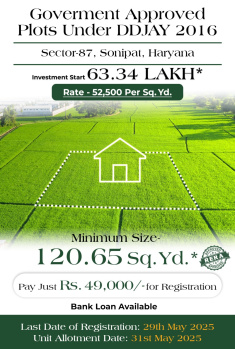 Residential Plot for Sale in Murthal, Sonipat (150.575 Sq. Yards)