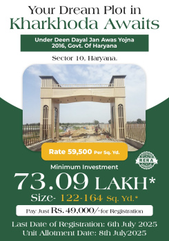 Residential Plot for Sale in Kharkhoda, Sonipat (122.851 Sq. Yards)