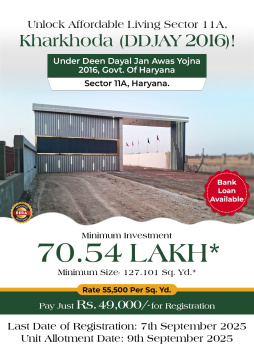Residential Plot for Sale in Kharkhoda, Sonipat (144.004 Sq. Yards)