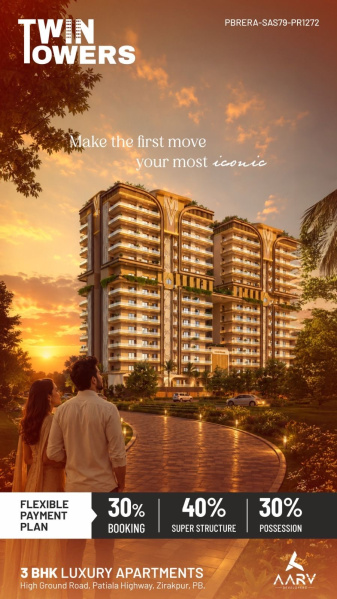 3.5 BHK Flats & Apartments For Sale In Chandigarh Patiala Highway, Zirakpur (2058 Sq.ft.)