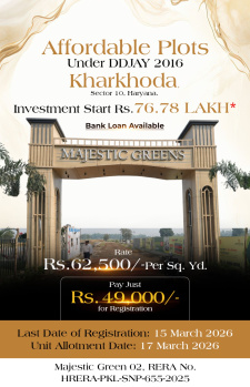Residential Plot for Sale in Kharkhoda, Sonipat (162 Sq. Yards)