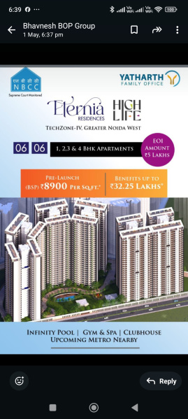 Flats & Apartments for Sale in Noida Expressway, Noida (1301 Sq.ft.)