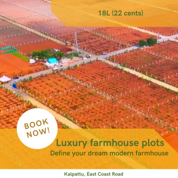 Farmhouse plots for sale near ecr