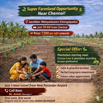 Agricultural/Farm Land for Sale in Palayaseevaram, Kanchipuram (9600 Sq.ft.)