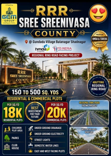 Commercial Lands /Inst. Land for Sale in Shadnagar, Hyderabad (350 Sq. Yards)