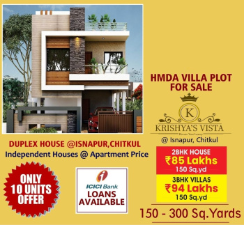 3 BHK Villa for Sale in Isnapur, Hyderabad (150 Sq. Yards)