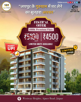 Flats & Apartments for Sale in Ajmer Road, Jaipur (2012 Sq.ft.)