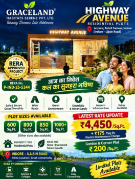 Residential Plot for Sale in Sanwer, Indore (800 Sq.ft.)