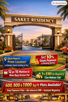 Residential Plot for Sale in Ujjain Road, Indore (600 Sq.ft.)