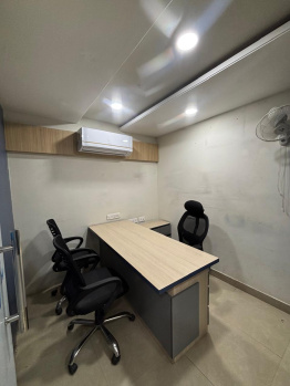 500 sqft furnished office space at mansarovar with 1 cabin and 10 worlstation...