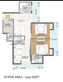 Flats & Apartments for Sale in Knowledge Park 5, Greater Noida (1595 Sq.ft.)