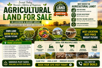 Premium Agricultural Land Available Near Lucknow Highways
