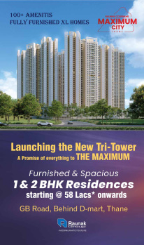 1 BHK Flats & Apartments for Sale in Anand Nagar, Thane (430 Sq.ft.)