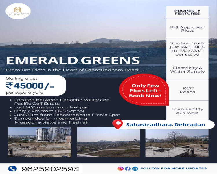Residential Plot For Sale In Sahastradhara Road Sahastradhara Road, Dehradun (312 Sq. Yards)