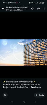 Flats & Apartments for Sale in Marol, Mumbai (185 Sq.ft.)