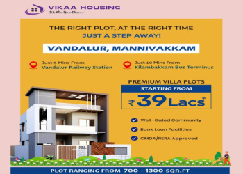 Residential villa plots sales in TAMBARAM@MANNIVAKKAM