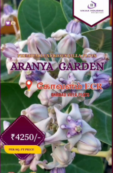 Residential villa plots sales at ECR KOVALAM