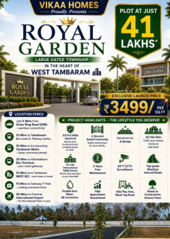 Residential Plot for Sale in West Tambaram, Chennai (1170 Sq.ft.)